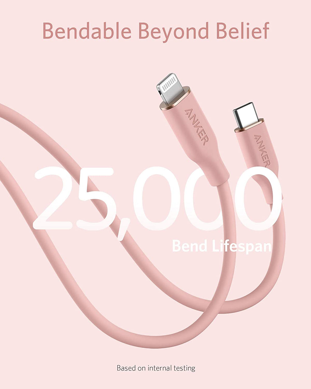 Anker <b>641</b> USB-C to Lightning Cable (Flow, 3 ft Silicone) - The Closet