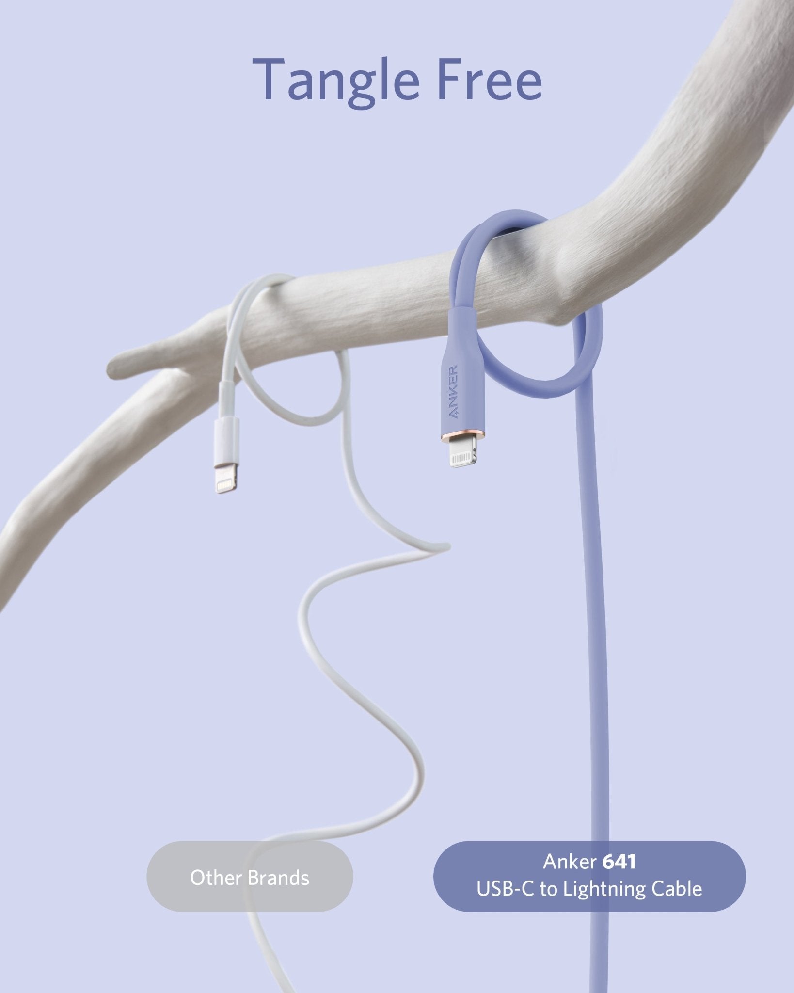 Anker <b>641</b> USB-C to Lightning Cable (Flow, 3 ft Silicone) - The Closet