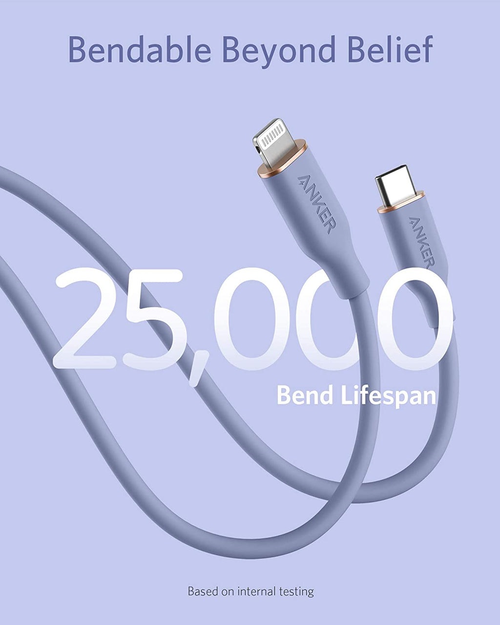 Anker <b>641</b> USB-C to Lightning Cable (Flow, 3 ft Silicone) - The Closet