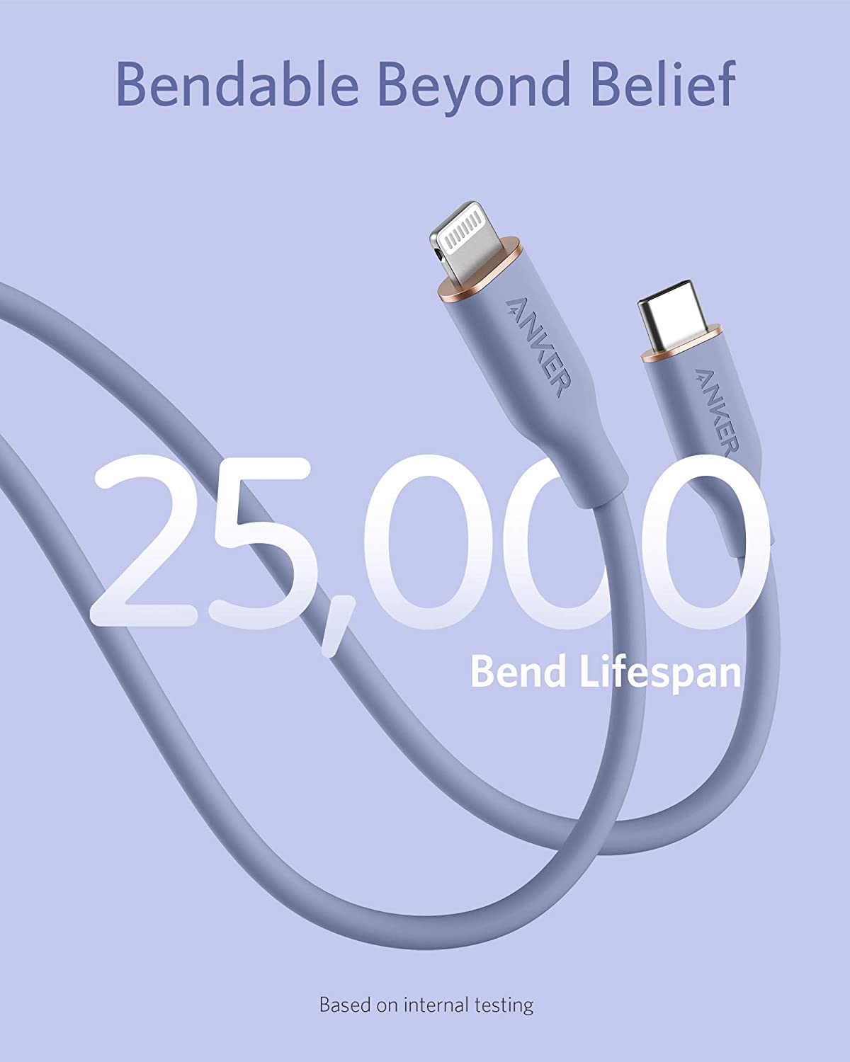 Anker <b>641</b> USB-C to Lightning Cable (Flow, 3 ft Silicone) - The Closet