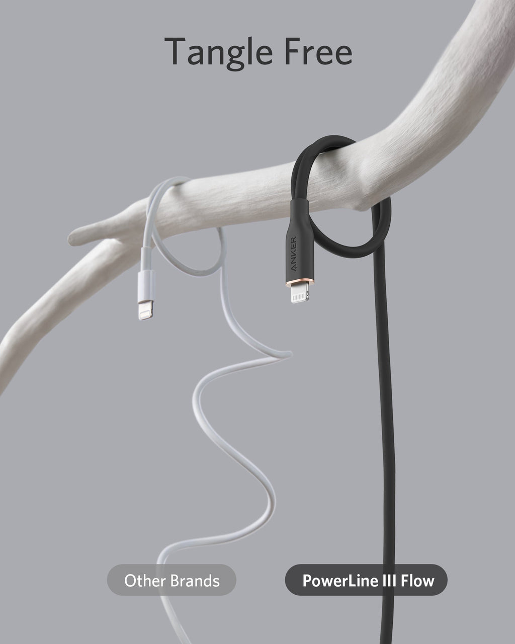 Anker <b>641</b> USB-C to Lightning Cable (Flow, 3 ft Silicone) - The Closet