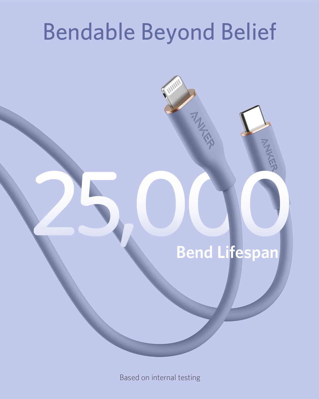 Anker <b>641</b> USB-C to Lightning Cable (Flow, 3 ft Silicone) - The Closet