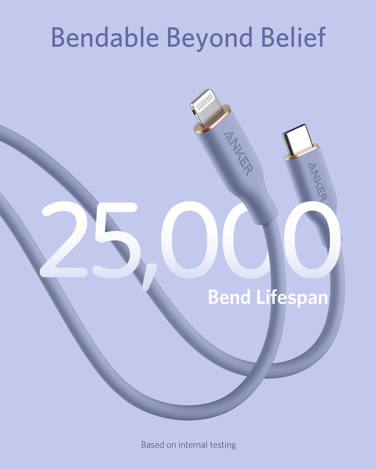 Anker <b>641</b> USB-C to Lightning Cable (Flow, 3 ft Silicone) - The Closet