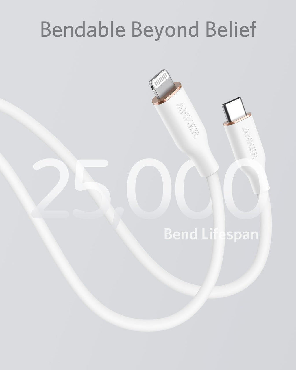 Anker <b>641</b> USB-C to Lightning Cable (Flow, 3 ft Silicone) - The Closet