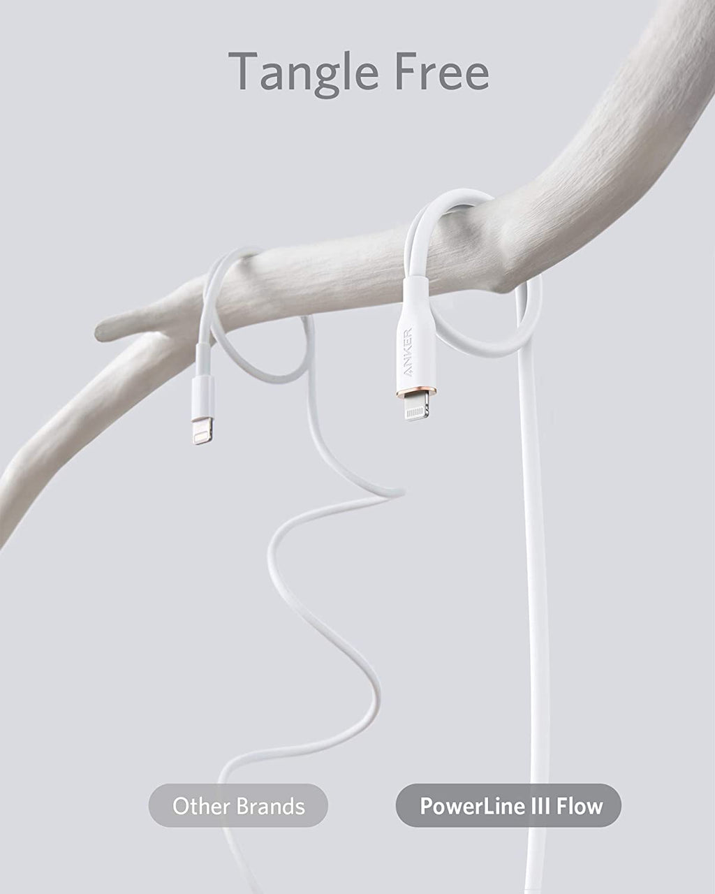 Anker <b>641</b> USB-C to Lightning Cable (Flow, 3 ft Silicone) - The Closet