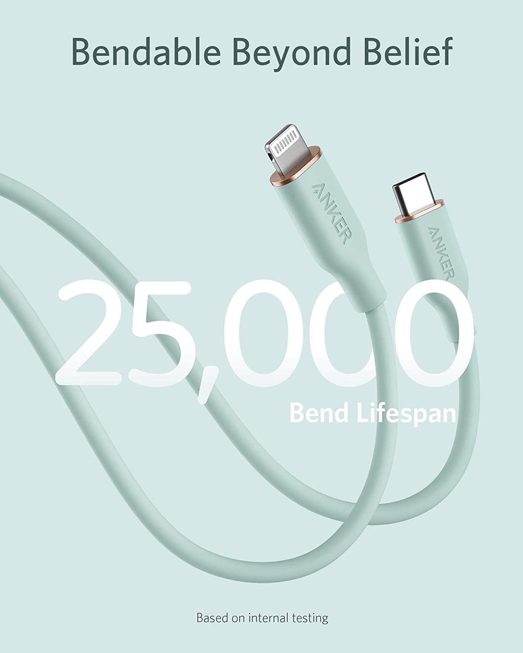 Anker <b>641</b> USB-C to Lightning Cable (Flow, 3 ft Silicone) - The Closet