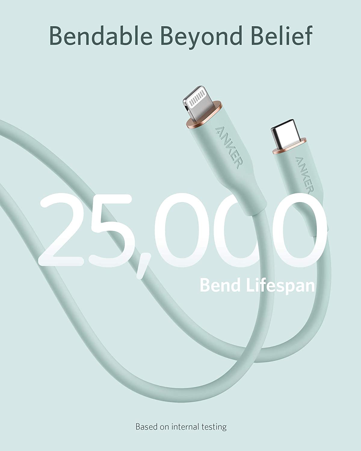 Anker <b>641</b> USB-C to Lightning Cable (Flow, 3 ft Silicone) - The Closet