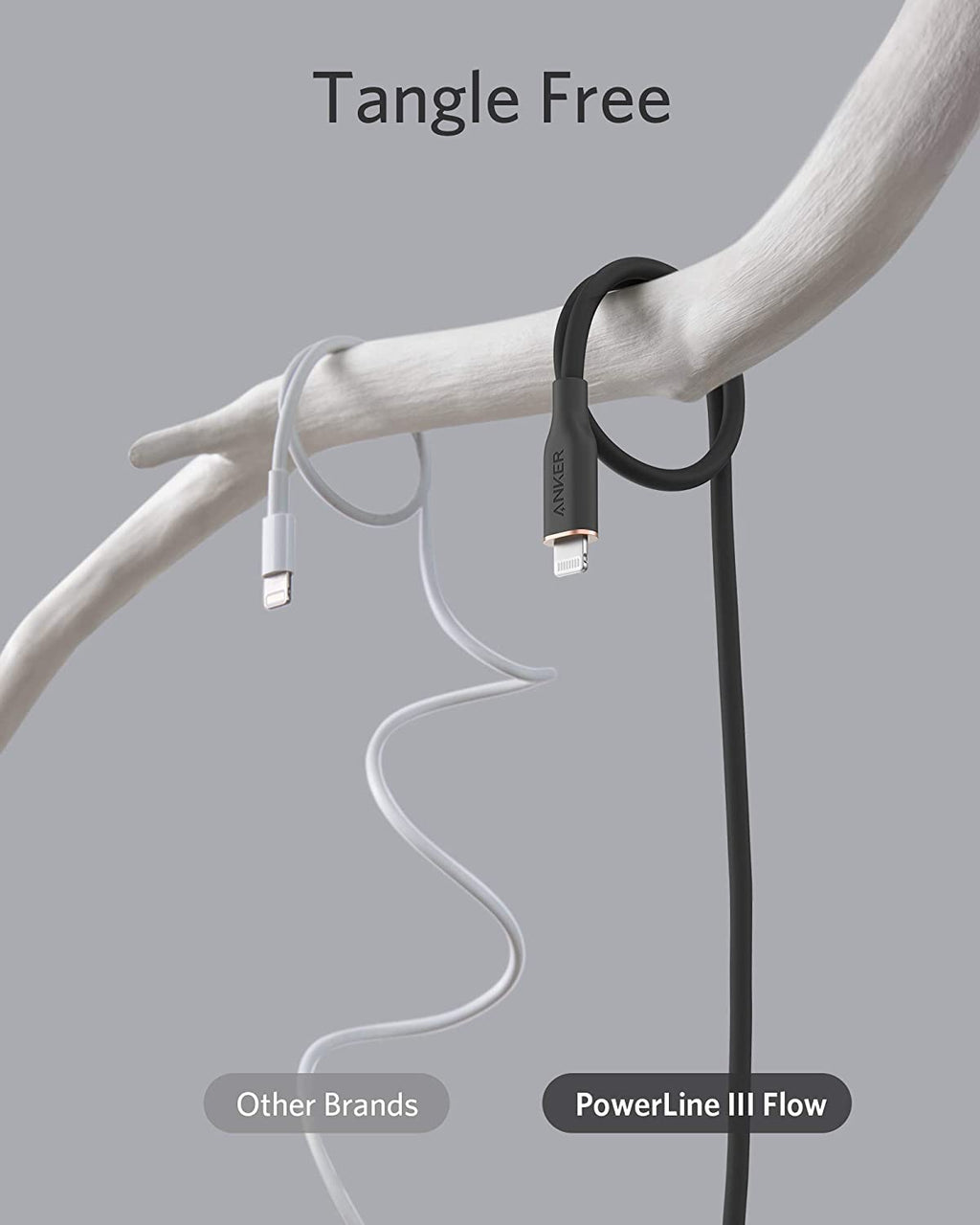 Anker <b>641</b> USB-C to Lightning Cable (Flow, 3 ft Silicone) - The Closet