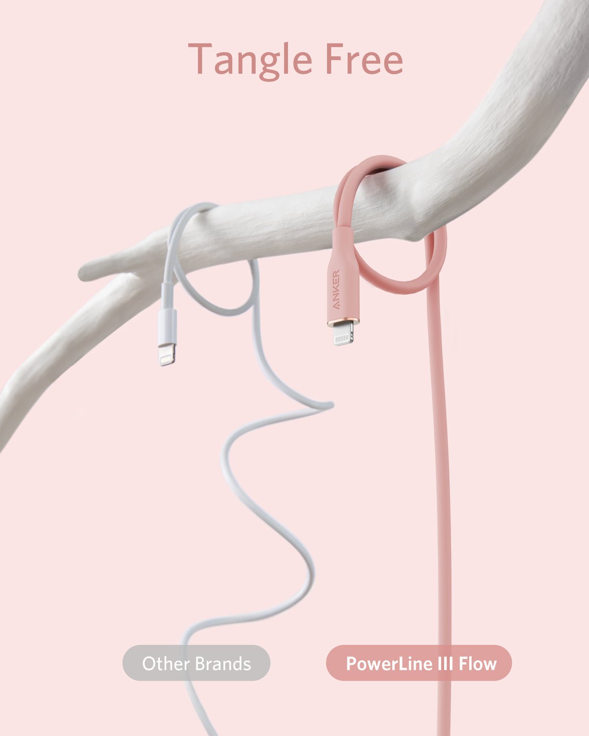 Anker <b>641</b> USB-C to Lightning Cable (Flow, 3 ft Silicone) - The Closet