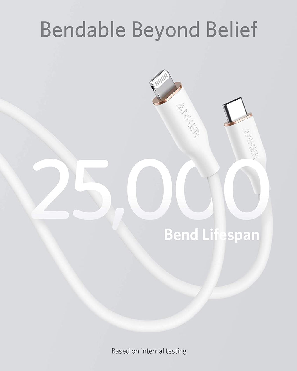 Anker <b>641</b> USB-C to Lightning Cable (Flow, 3 ft Silicone) - The Closet