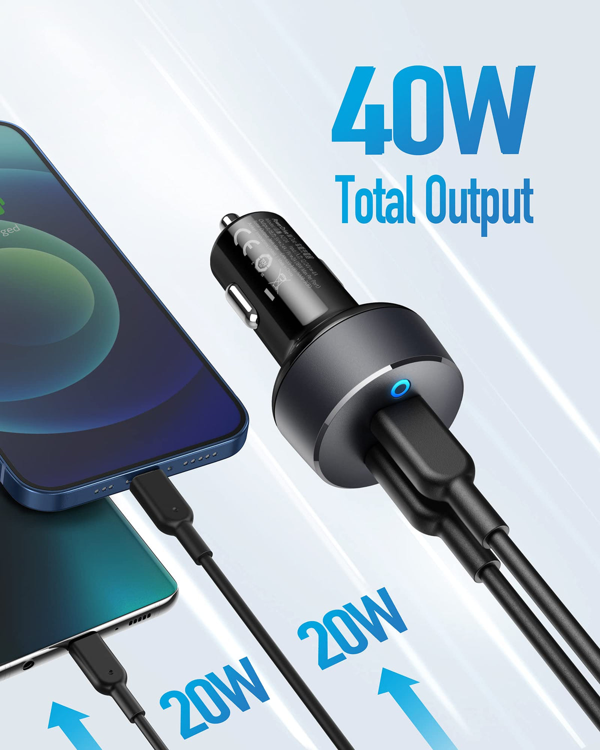 Anker <b>PowerDrive III</b> Duo USB-C Car Charger - The Closet