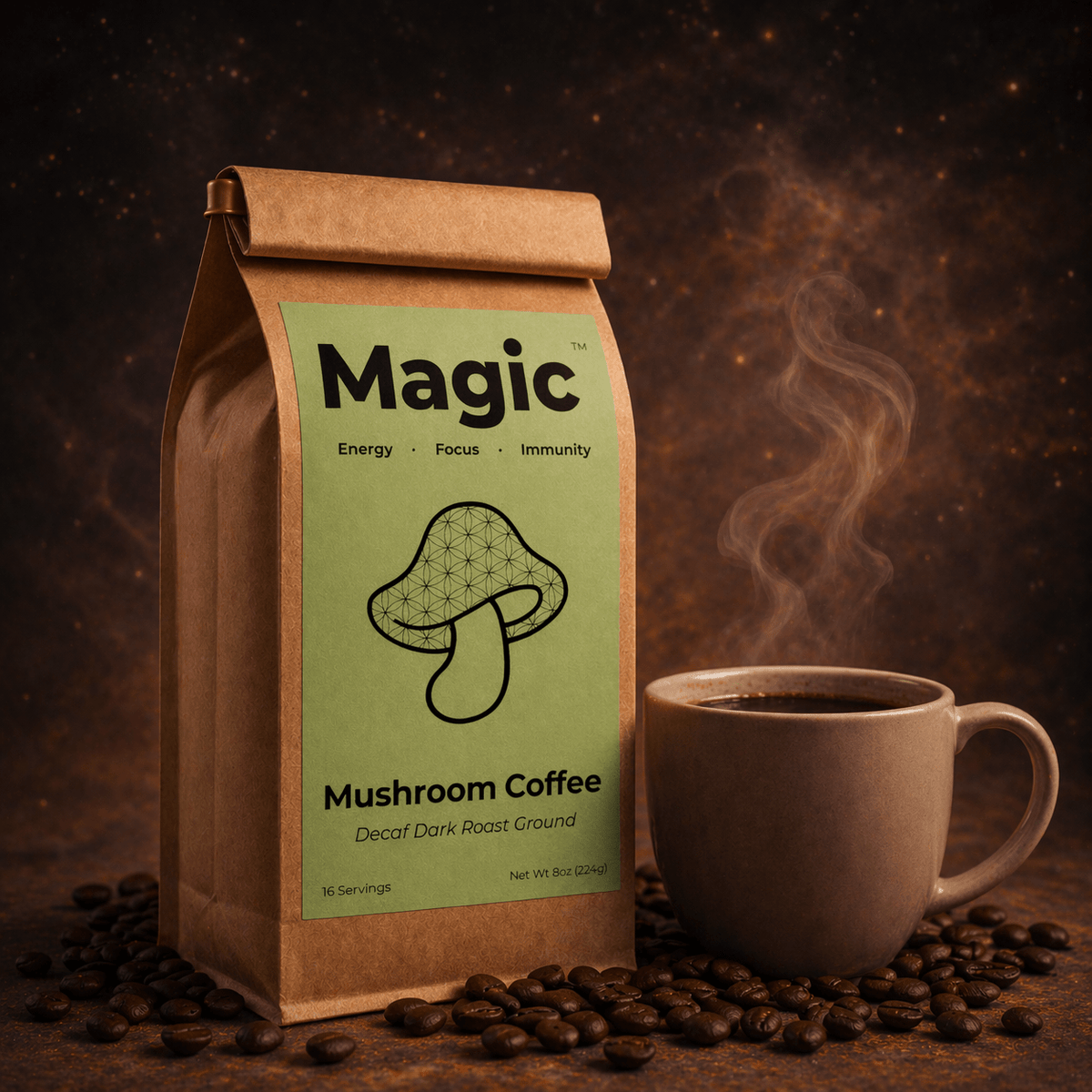 MAGIC Mushroom Coffee- DECAF - The Closet