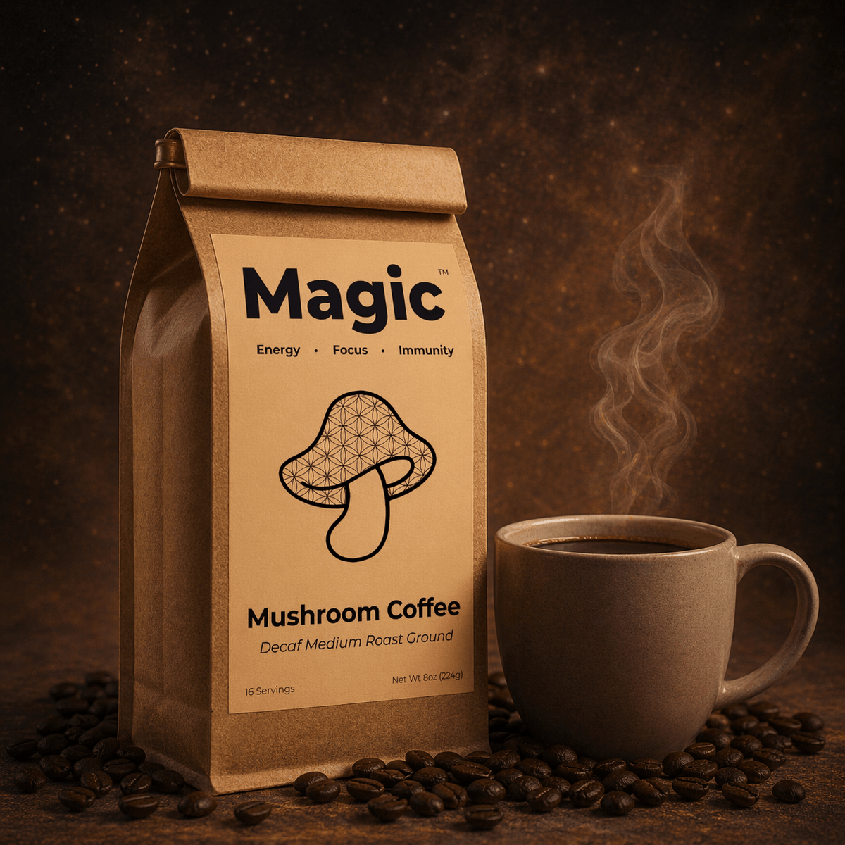 MAGIC Mushroom Coffee- DECAF - The Closet